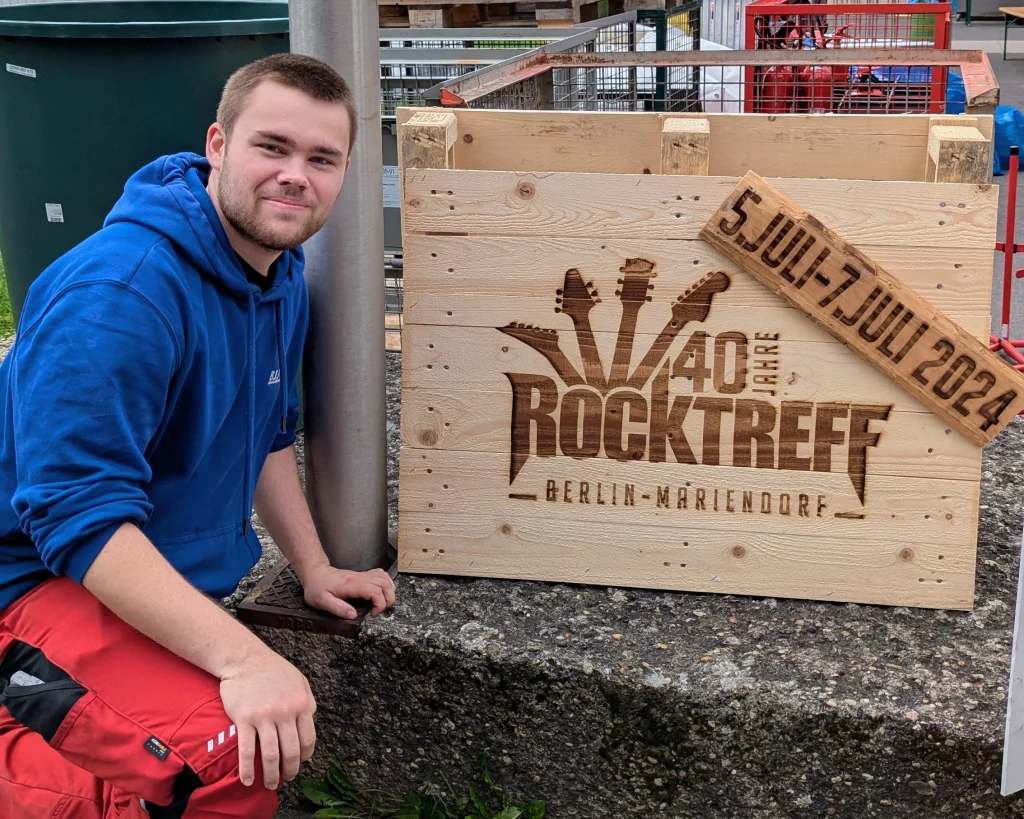 Rocktreff Schild Azubi